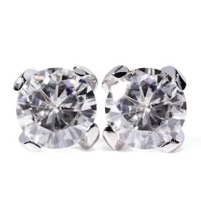 14k White Gold Stud Moissanite Earrings 1ctw