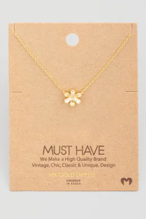 18K Gold Dipped Flower Necklace