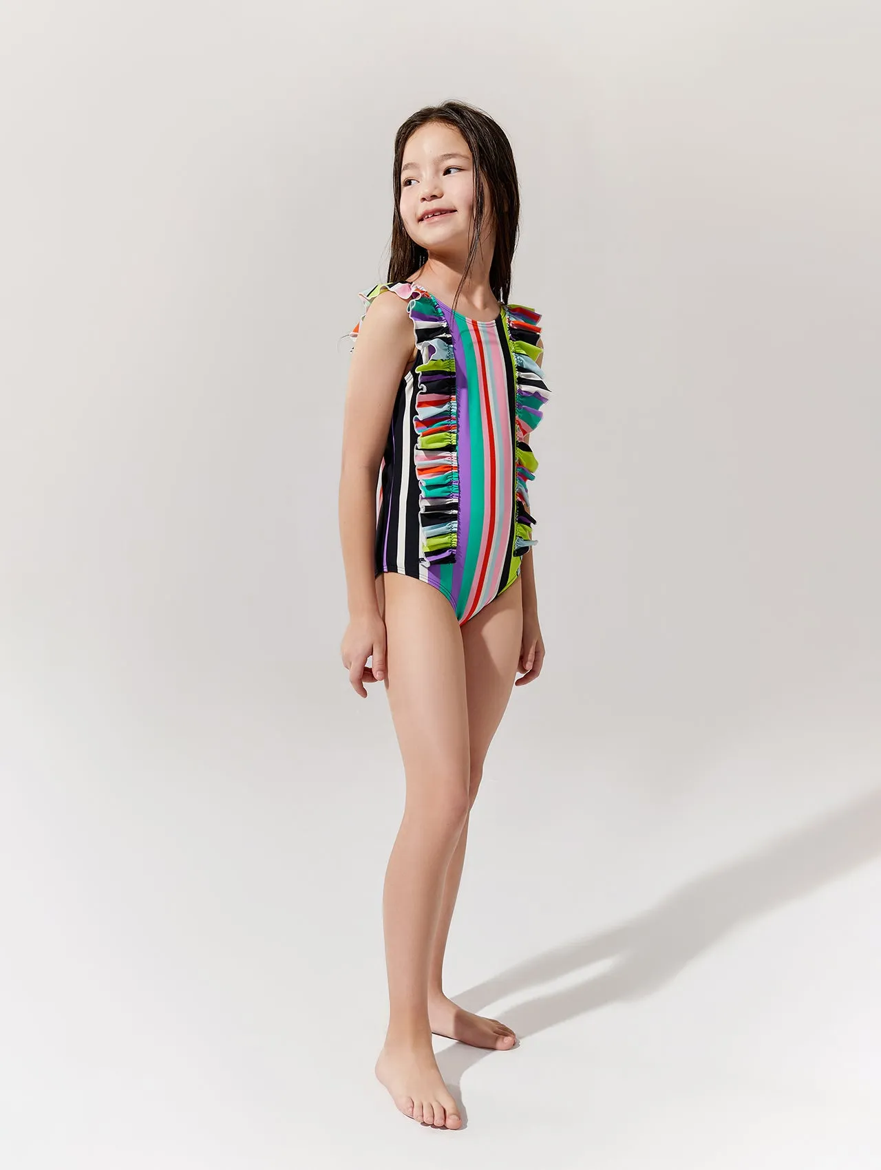 24SS One-Piece Swimsuit Holiday Stripes