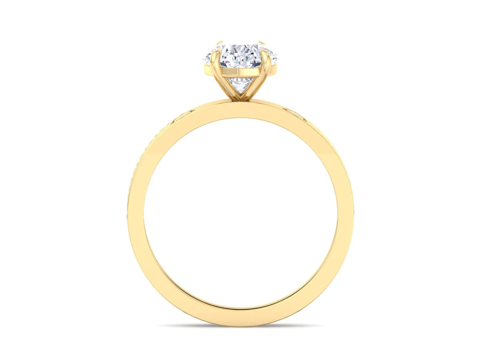 2.5ct Pear Shaped Moissanite Engagement Ring, Pear Solitaire Ring