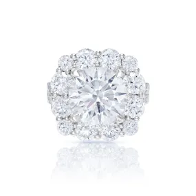 9 Carat Round Brilliant Cut Lab Grown Diamond Engagement Ring. IGI Certified