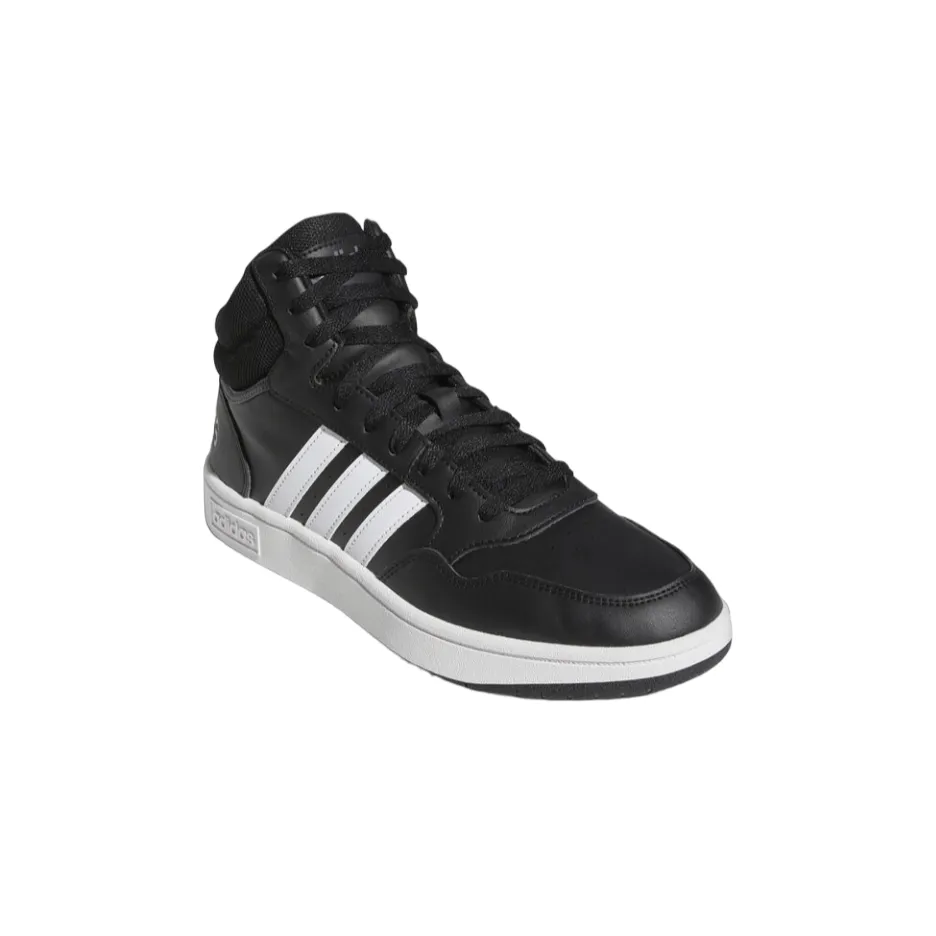 Adidas Hoops 3.0 Mid GW3020 black-white adult high-top sneakers shoe