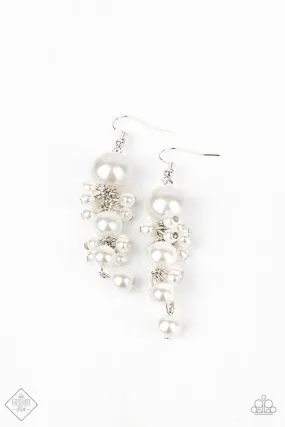 Ageless Applique - White Earring