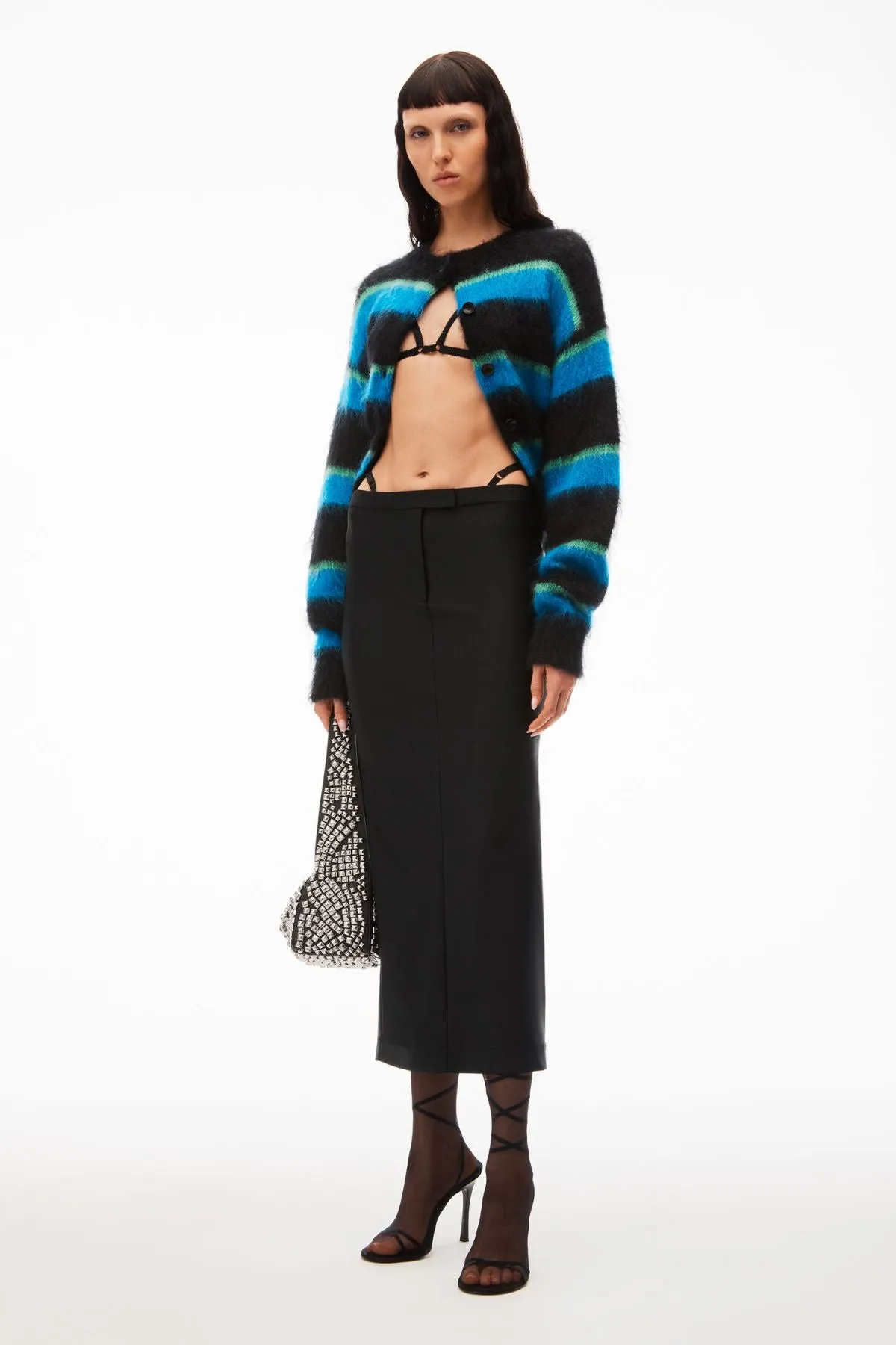 alexanderwang.t Fitted Long Skirt with Bikini Strap - Black