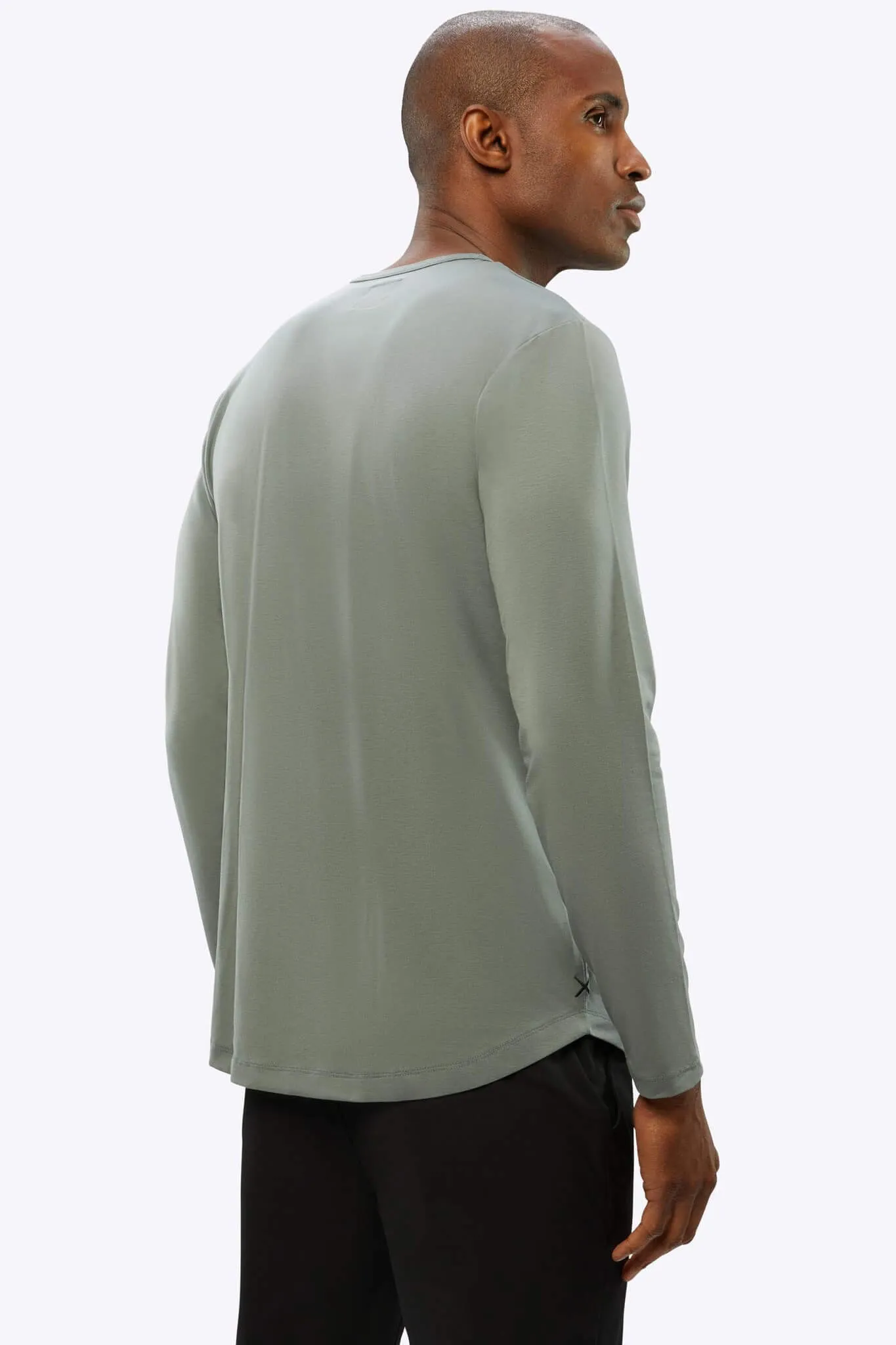 AO LS Henley Curve-Hem