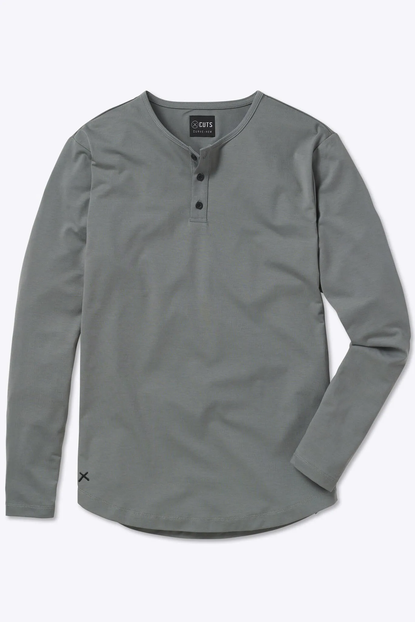 AO LS Henley Curve-Hem