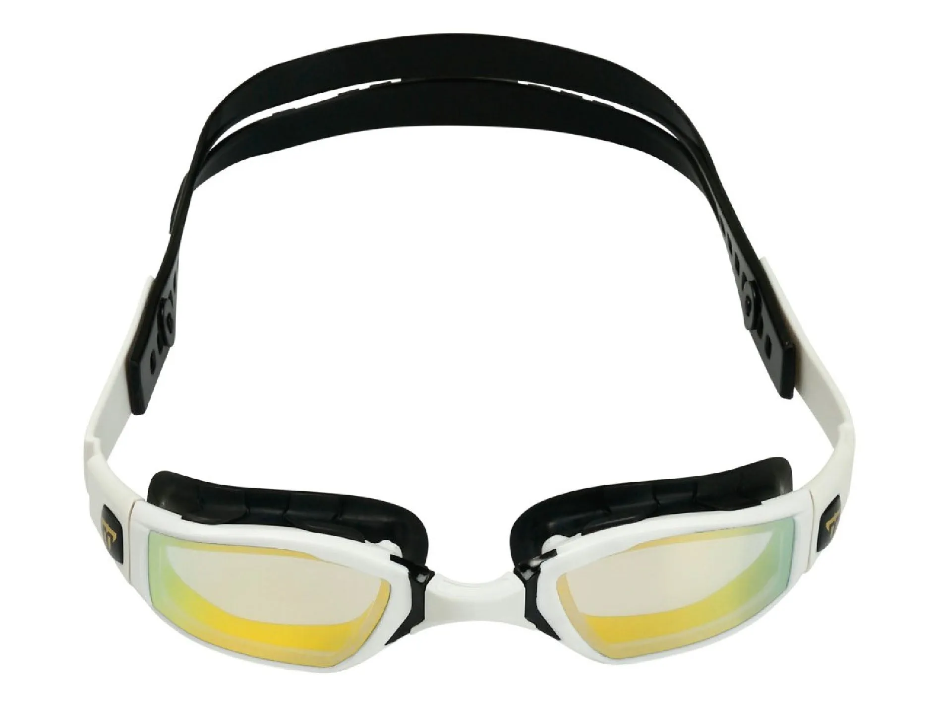 Aqua Sphere x Phelps Ninja Goggles Titanium Mirrored/White/Black - Gold Lens <br> 189510