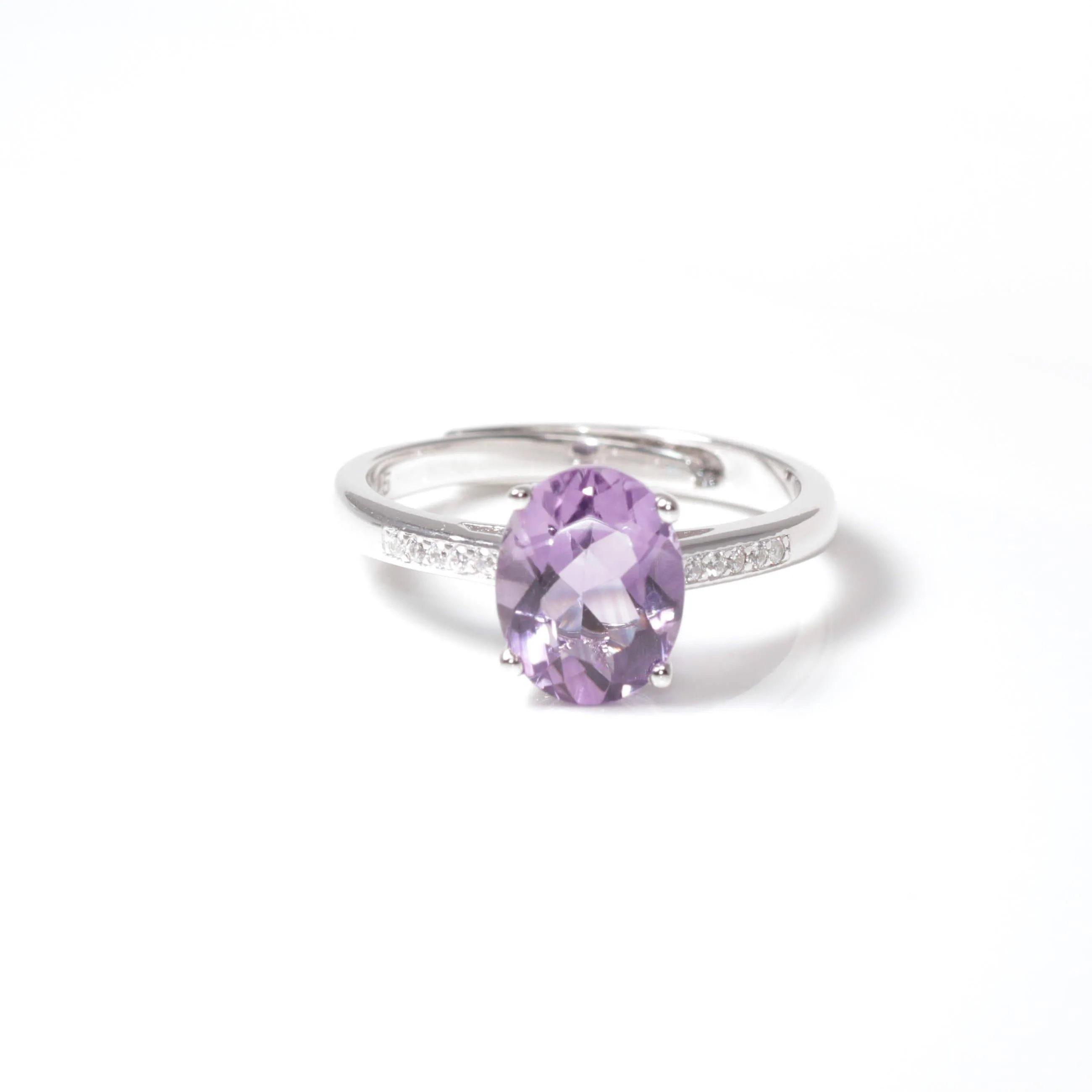 Baikalla? Sterling Silver Oval Swiss Blue Topaz & Amethyst Ring