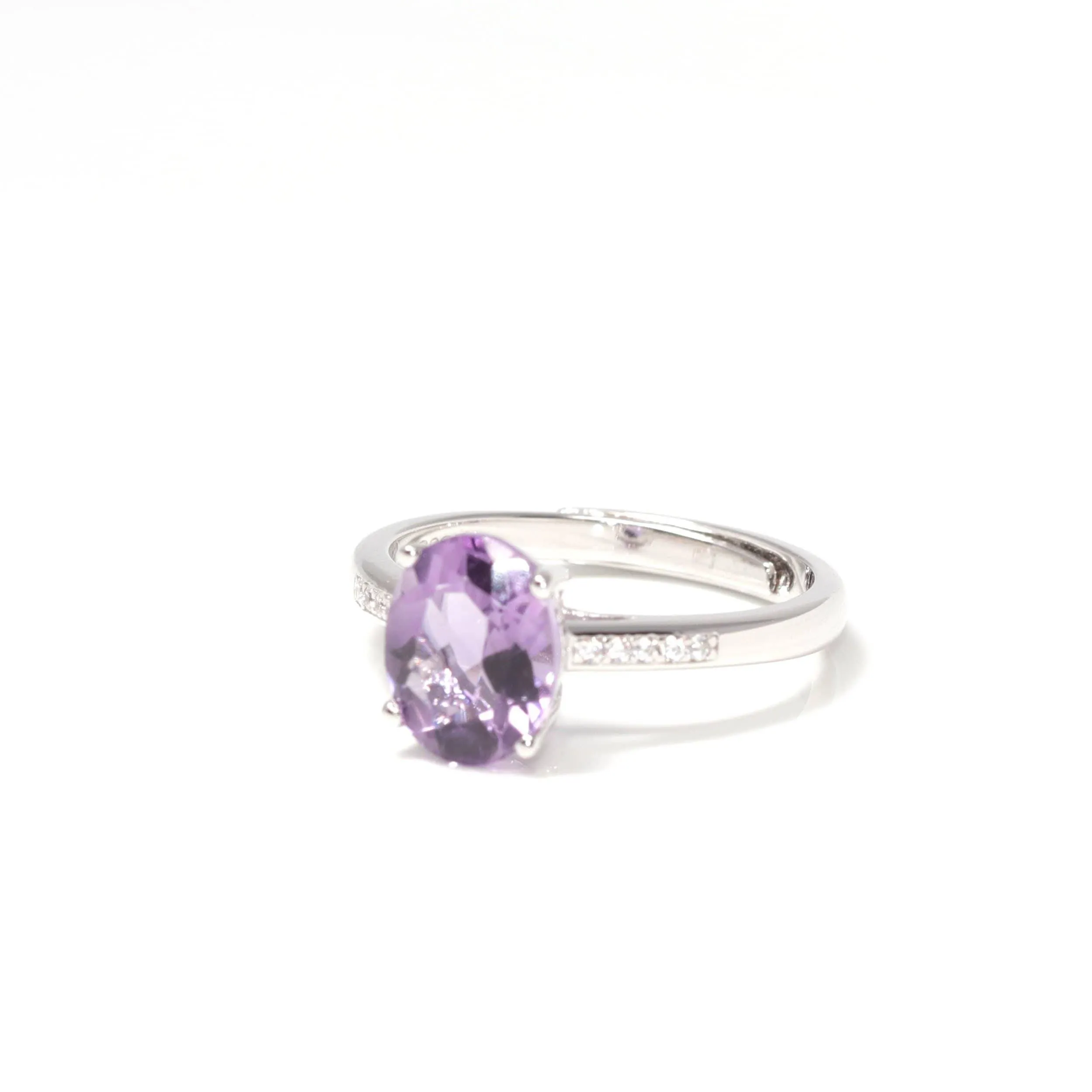 Baikalla? Sterling Silver Oval Swiss Blue Topaz & Amethyst Ring