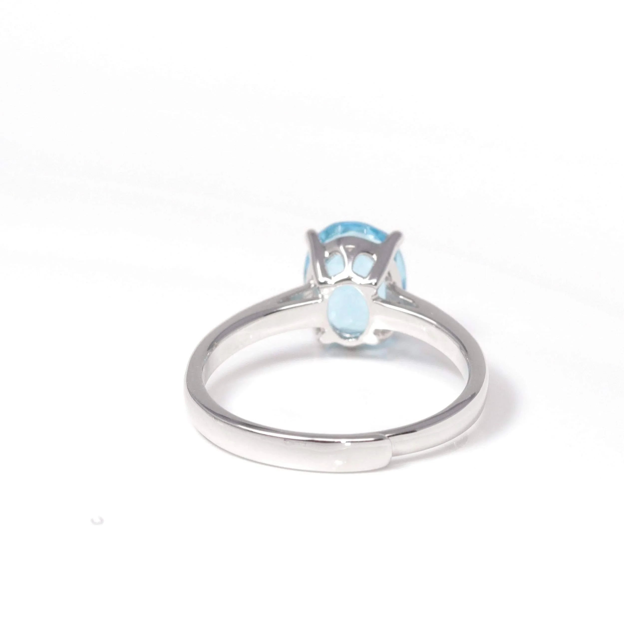 Baikalla? Sterling Silver Oval Swiss Blue Topaz & Amethyst Ring