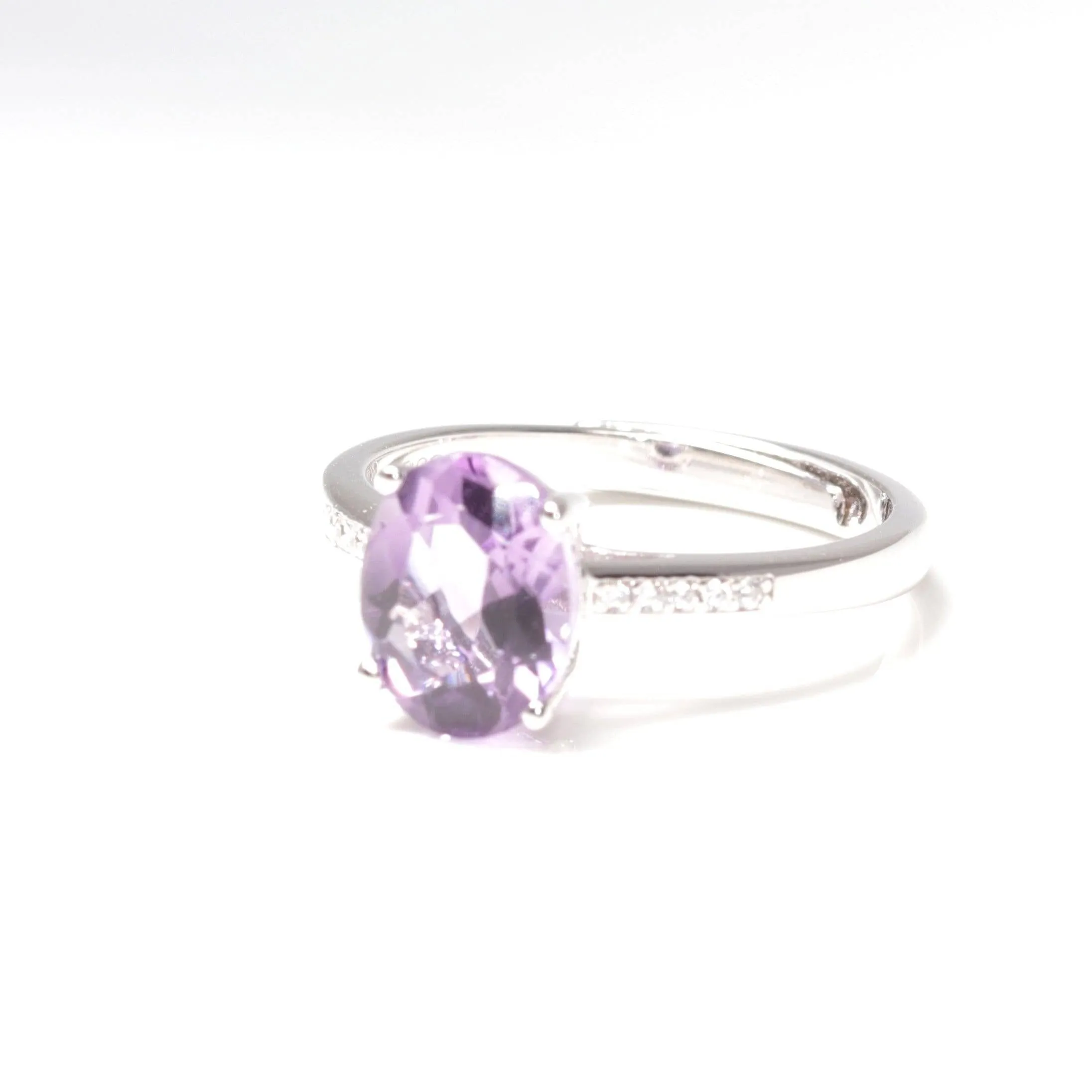 Baikalla? Sterling Silver Oval Swiss Blue Topaz & Amethyst Ring