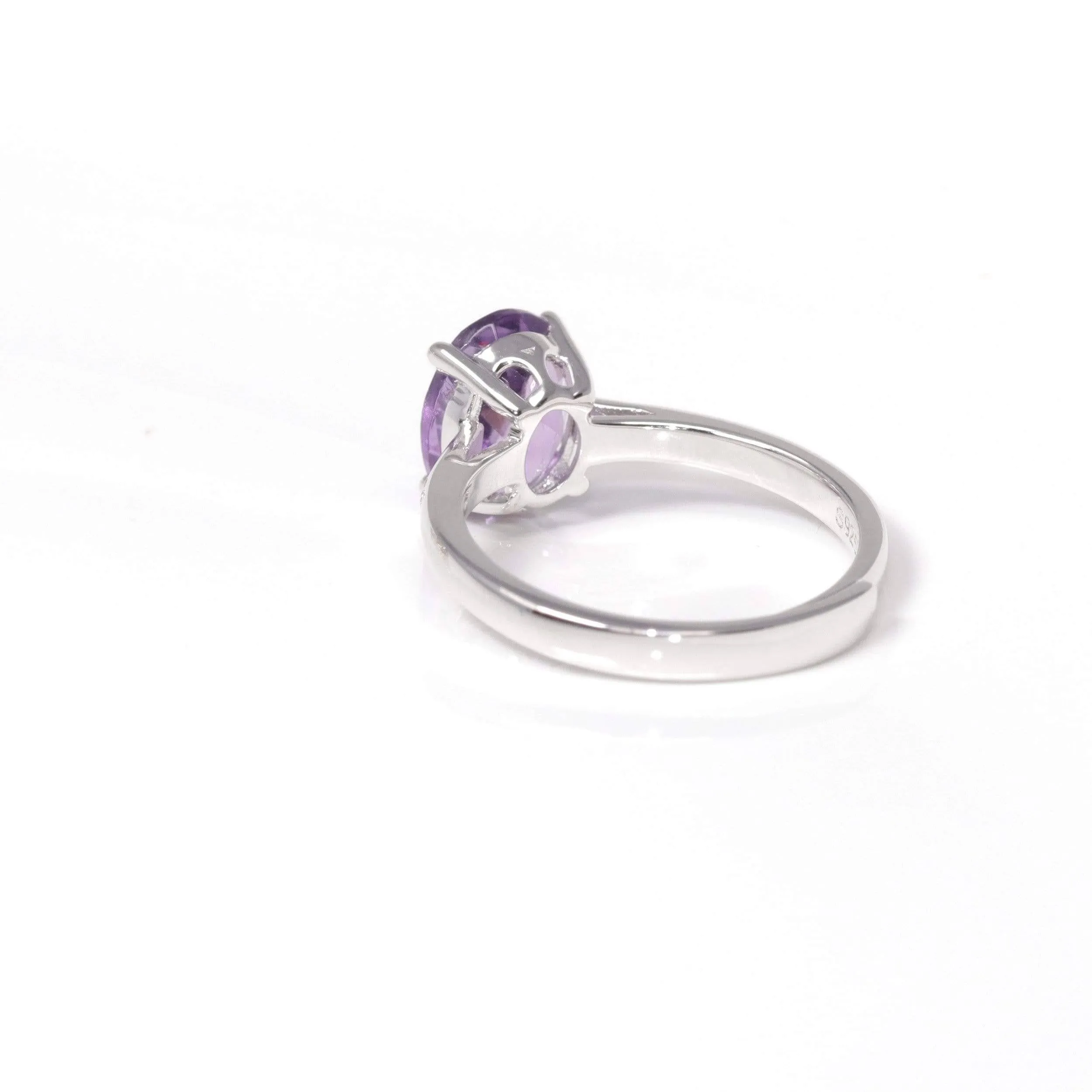 Baikalla? Sterling Silver Oval Swiss Blue Topaz & Amethyst Ring