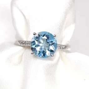 Baikalla? Sterling Silver Sky Blue Topaz Ring