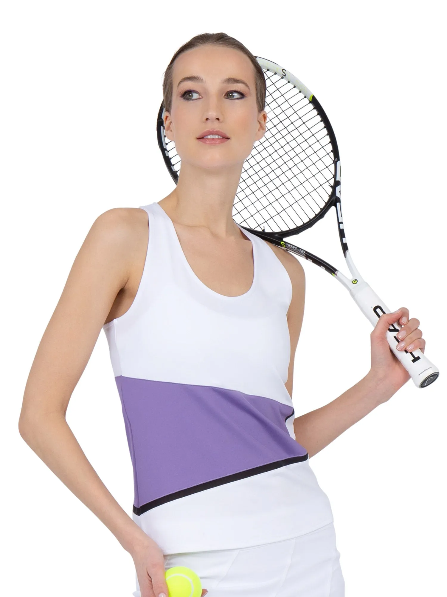 Baseline Tank - White/Lavender Combo