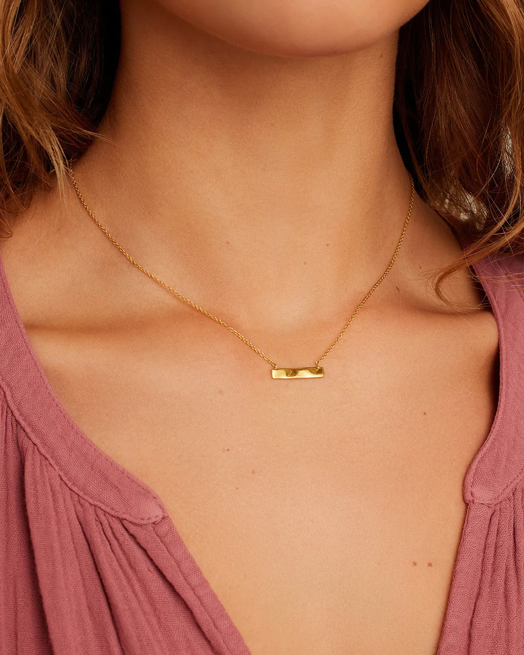 Bespoke Plate Necklace (gold)