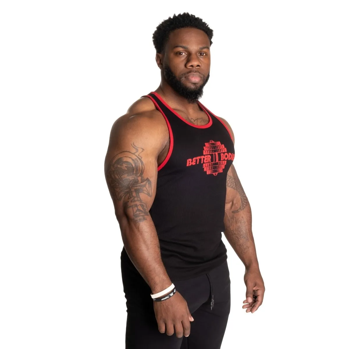 Better Bodies Dumbbell T-Back - Black/Red