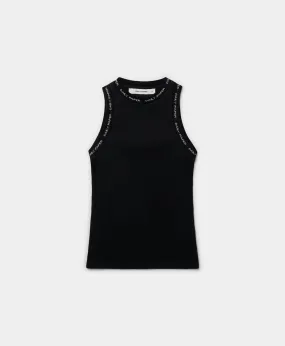 Black Erib Tank Top