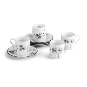 Black Orchid Demitasste Set of 4