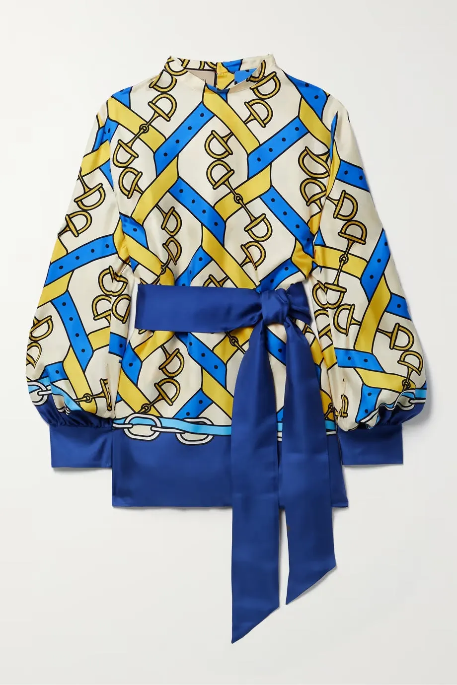 Blue Digital Printed Crepe Silk Co-Ord Set