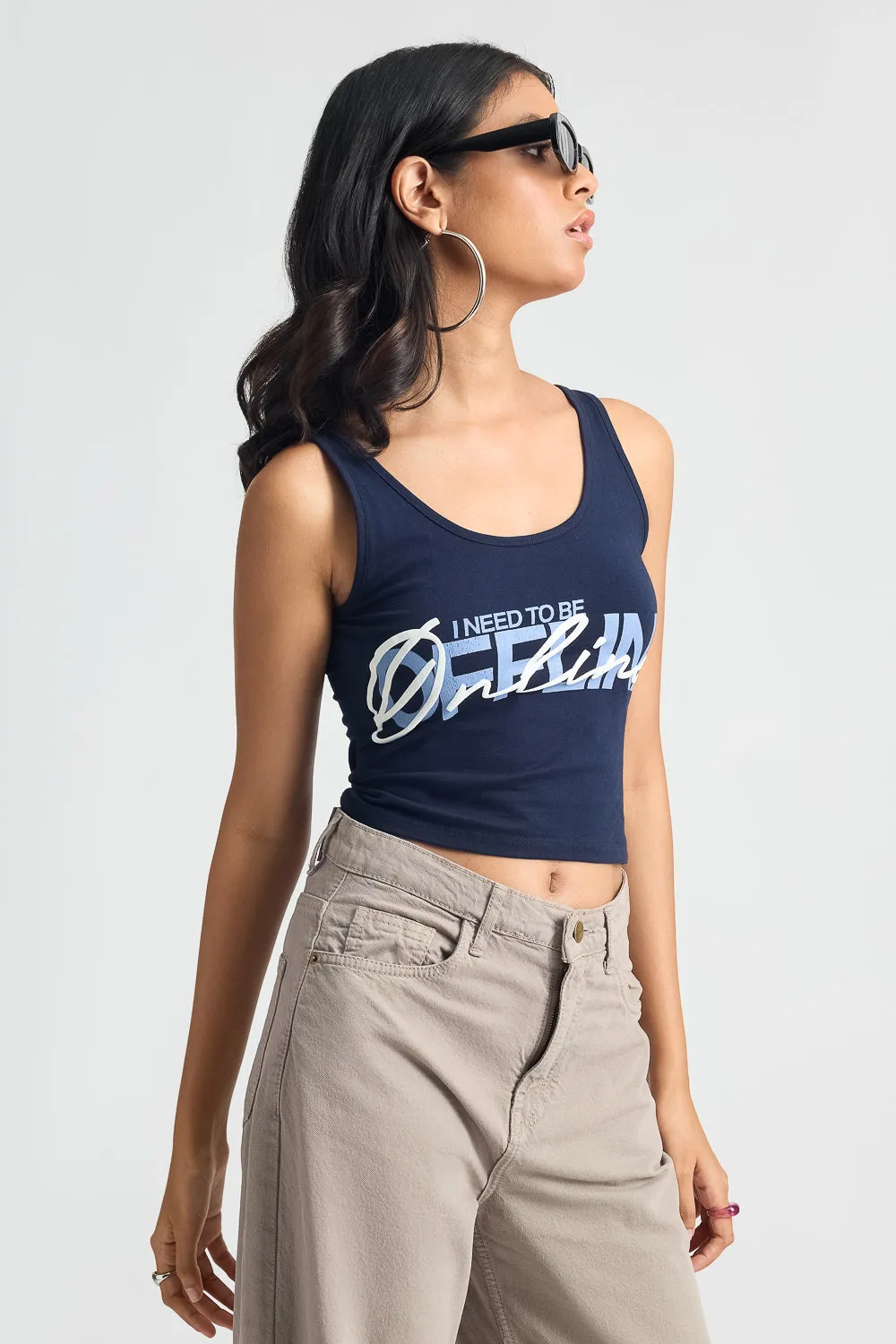 Blue Online/Offline Tank Top