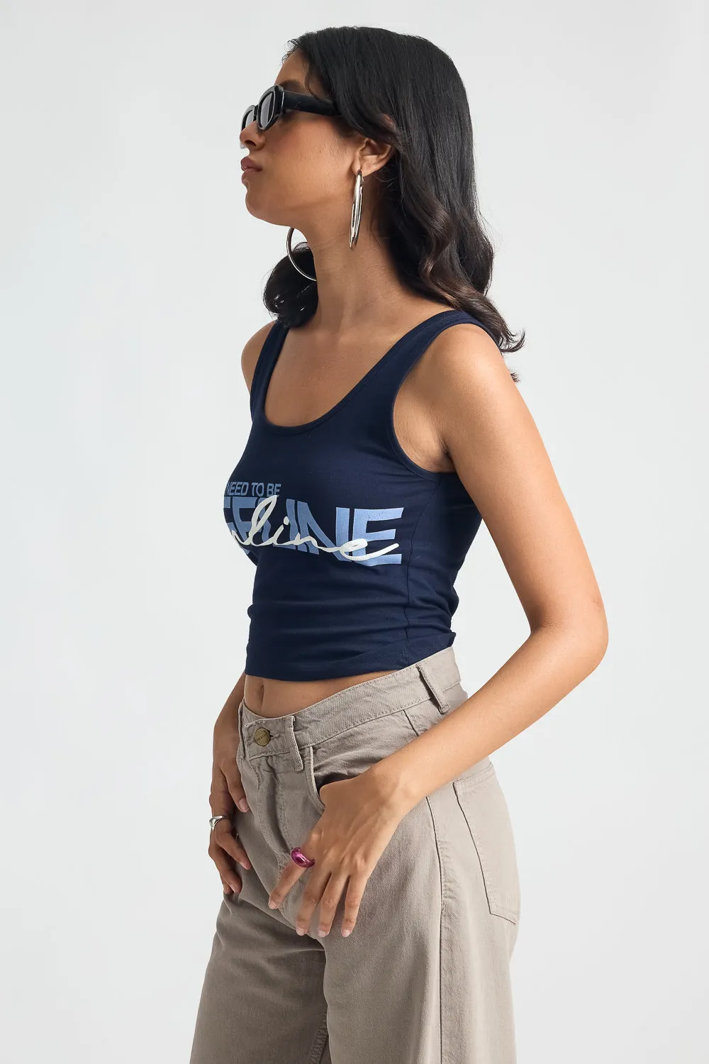 Blue Online/Offline Tank Top