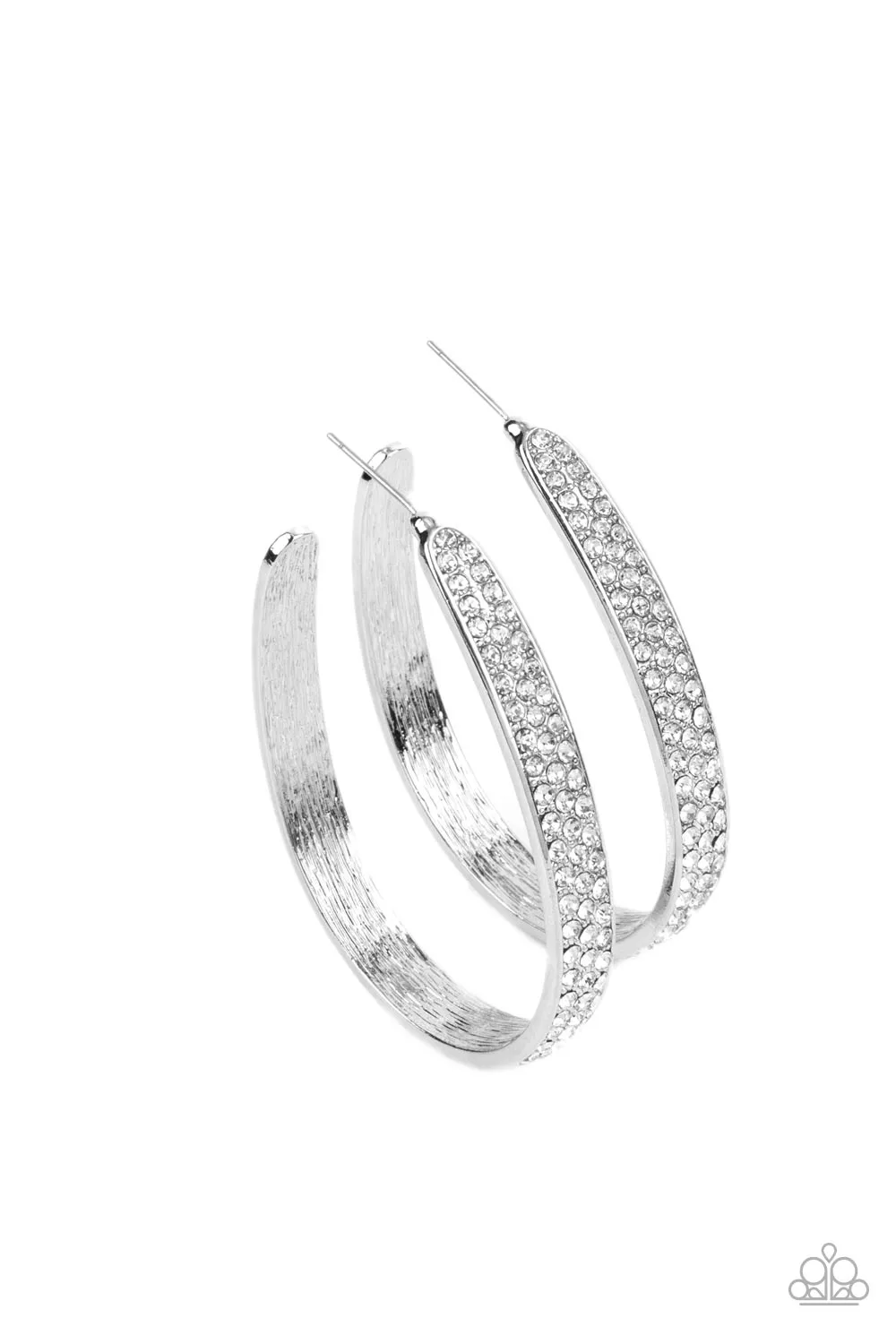 Bossy and Glossy - White Hoop Earring