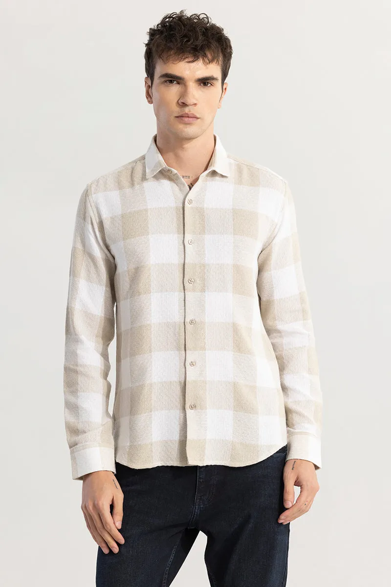 Buffalo Grid Beige Checks Shirt