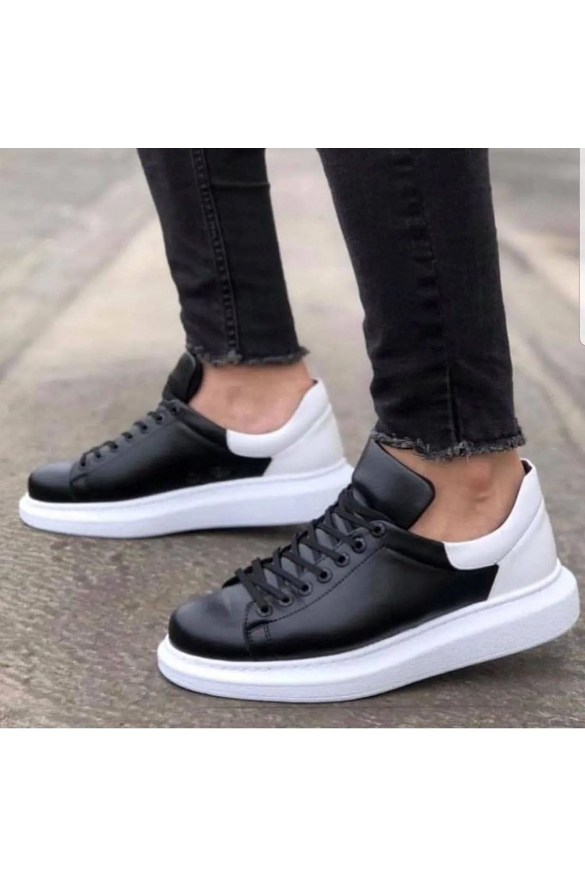 Chekich Men's Casual Black White Shoes ch256