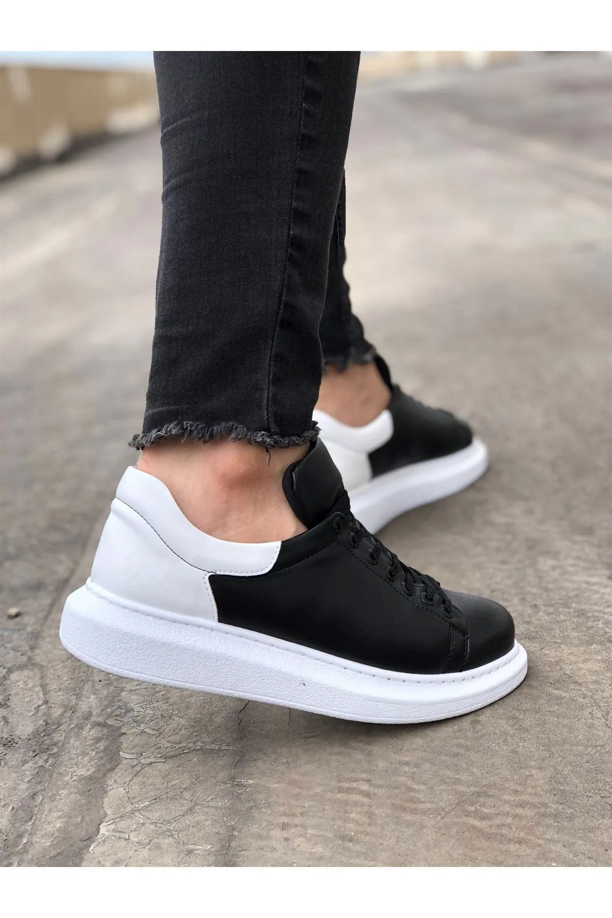 Chekich Men's Casual Black White Shoes ch256