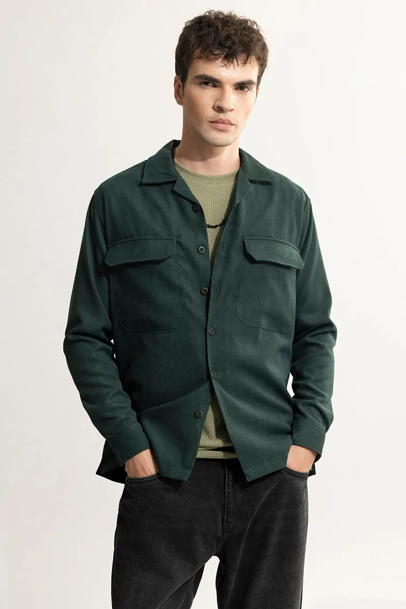 Chenille Green Overshirt