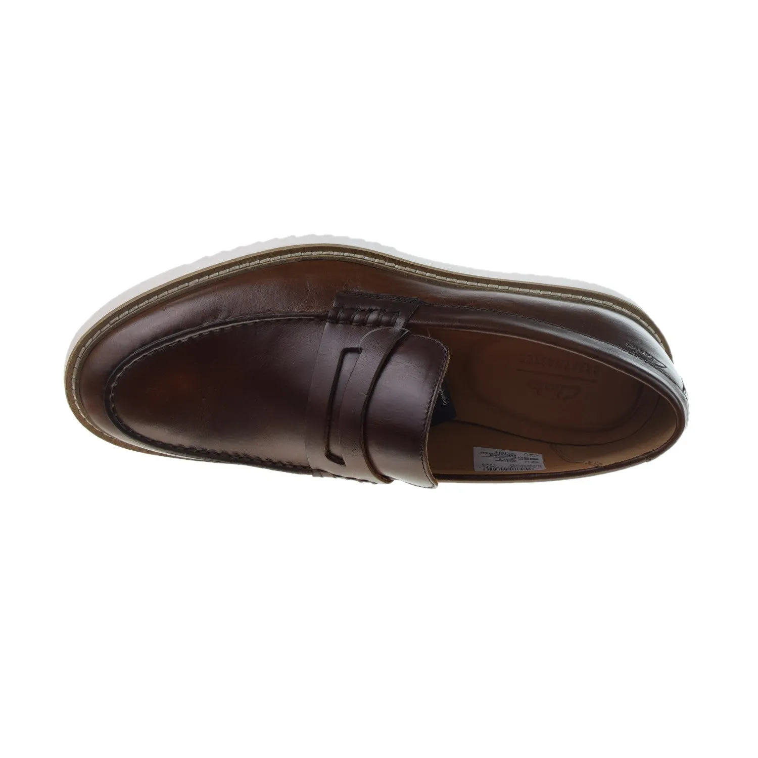 Clarks Ernest Free Men's Slip-On Loafers Dark Tan Leather