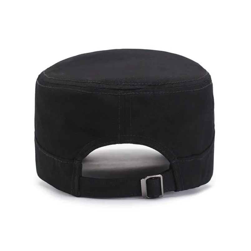 Classic Cotton Flat Top Military Army Hat