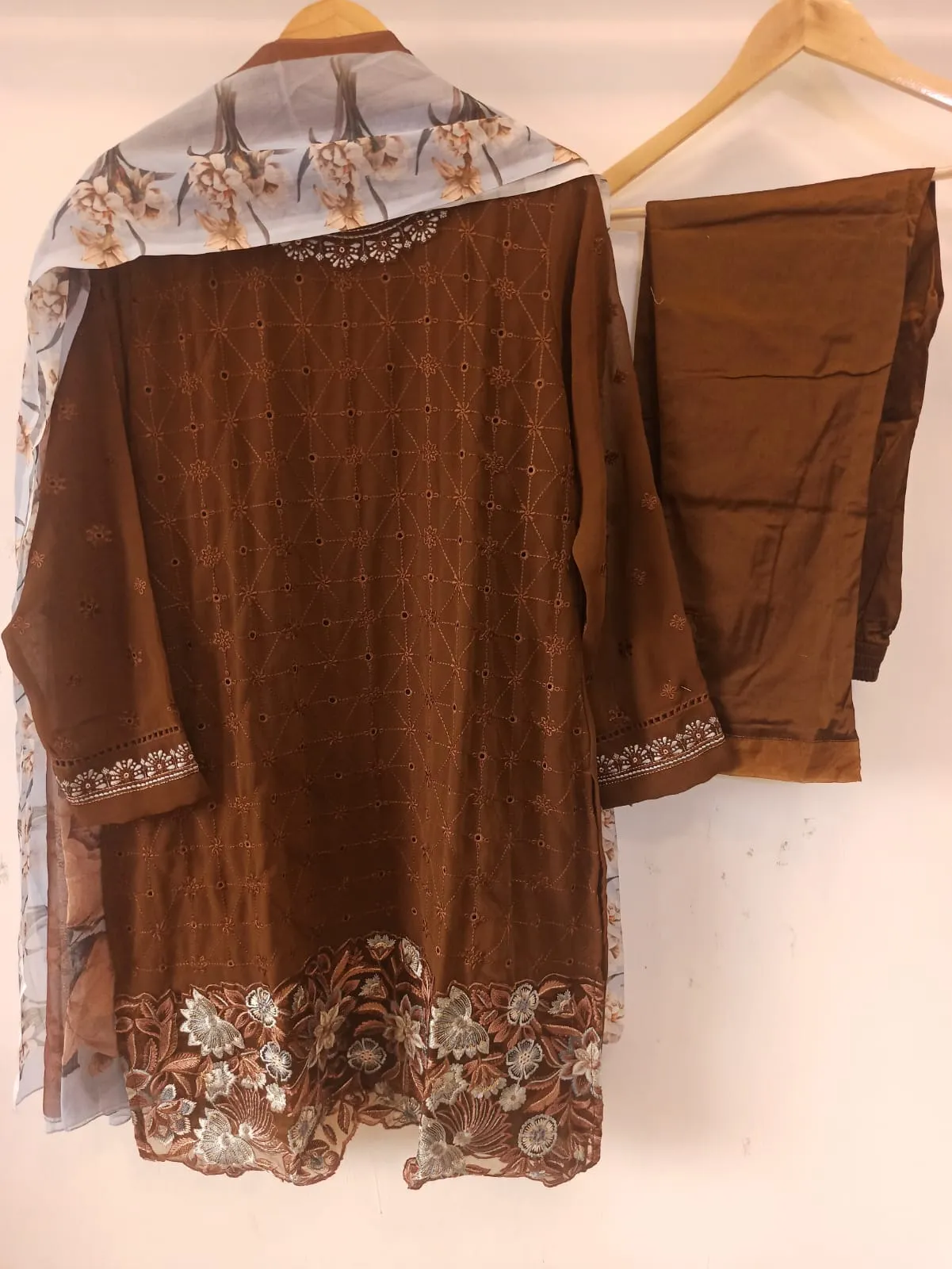 Coffee Brown Georgette Tunic