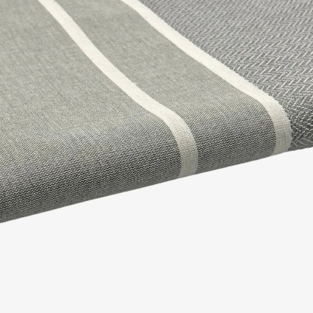 Concrete Grey Herringbone Fouta