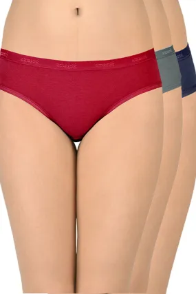 Cotton Bikini Briefs Solid Pack of 3 (Combo 10)