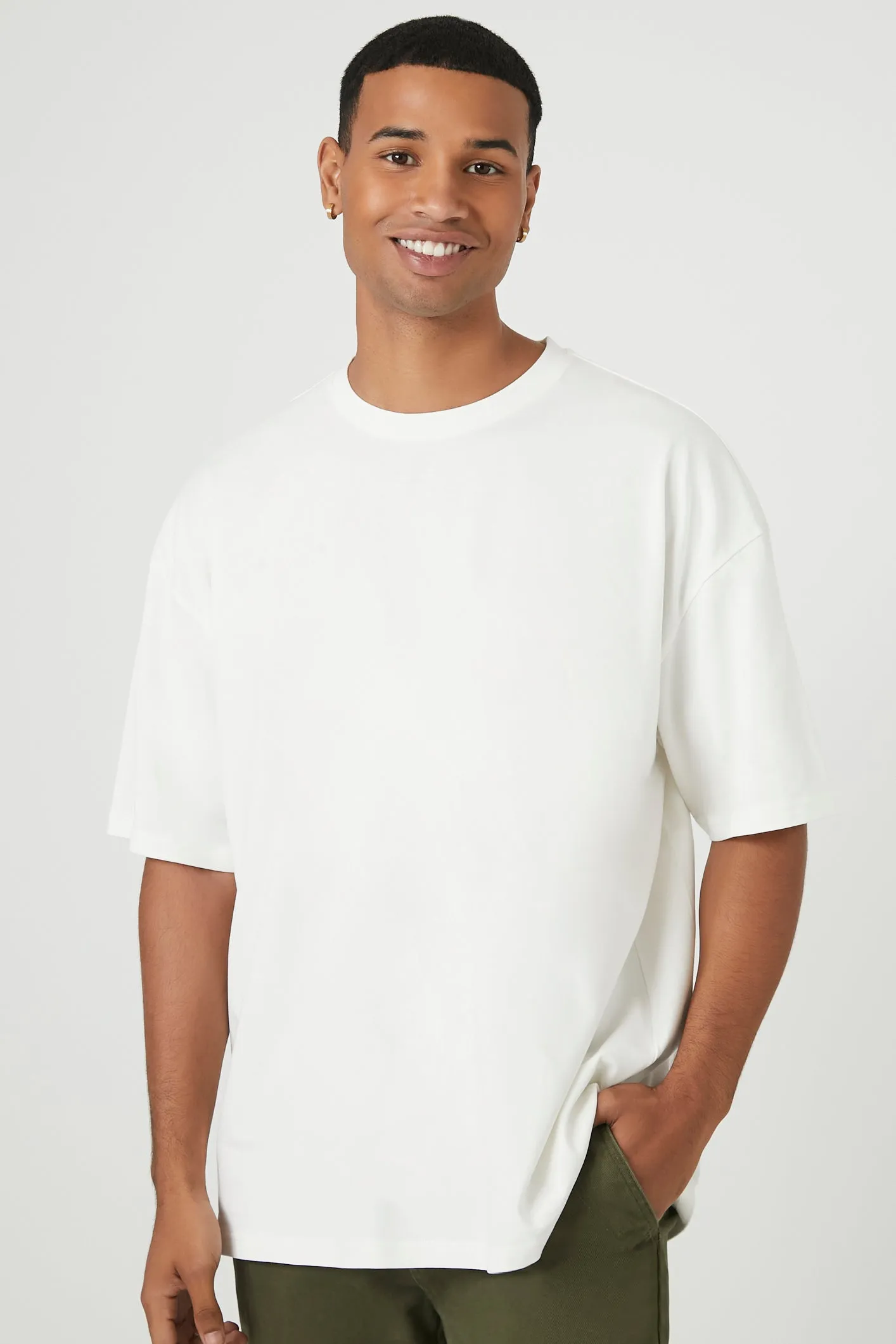 Cotton Crew High-Low Hem Tee