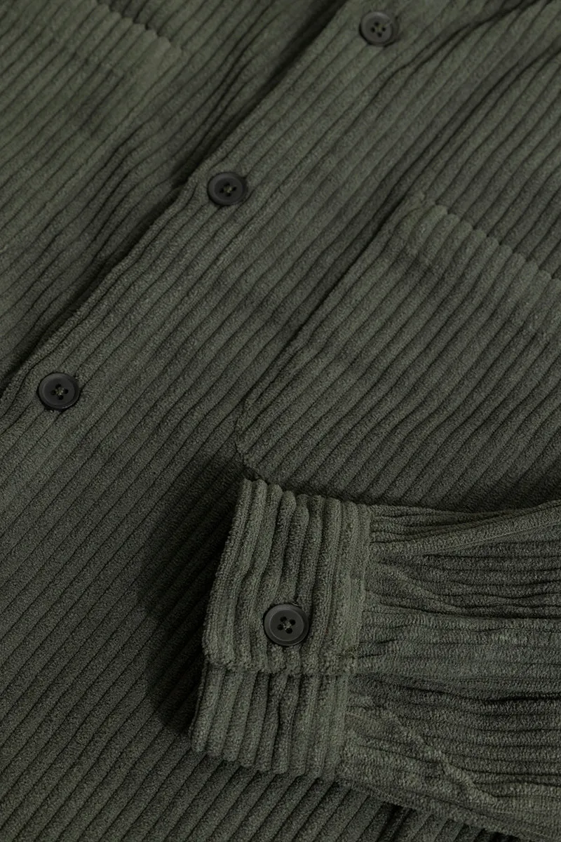 Cozy Cord Olive Shirt