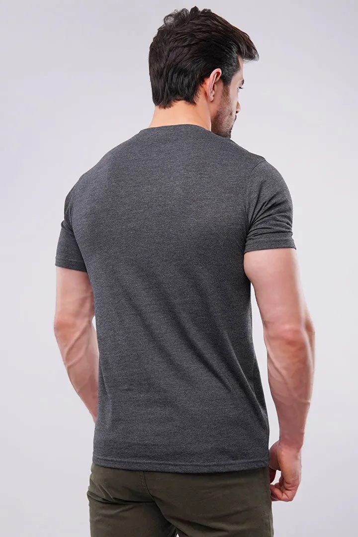 Crew Neck T-Shirt - Charcoal Grey