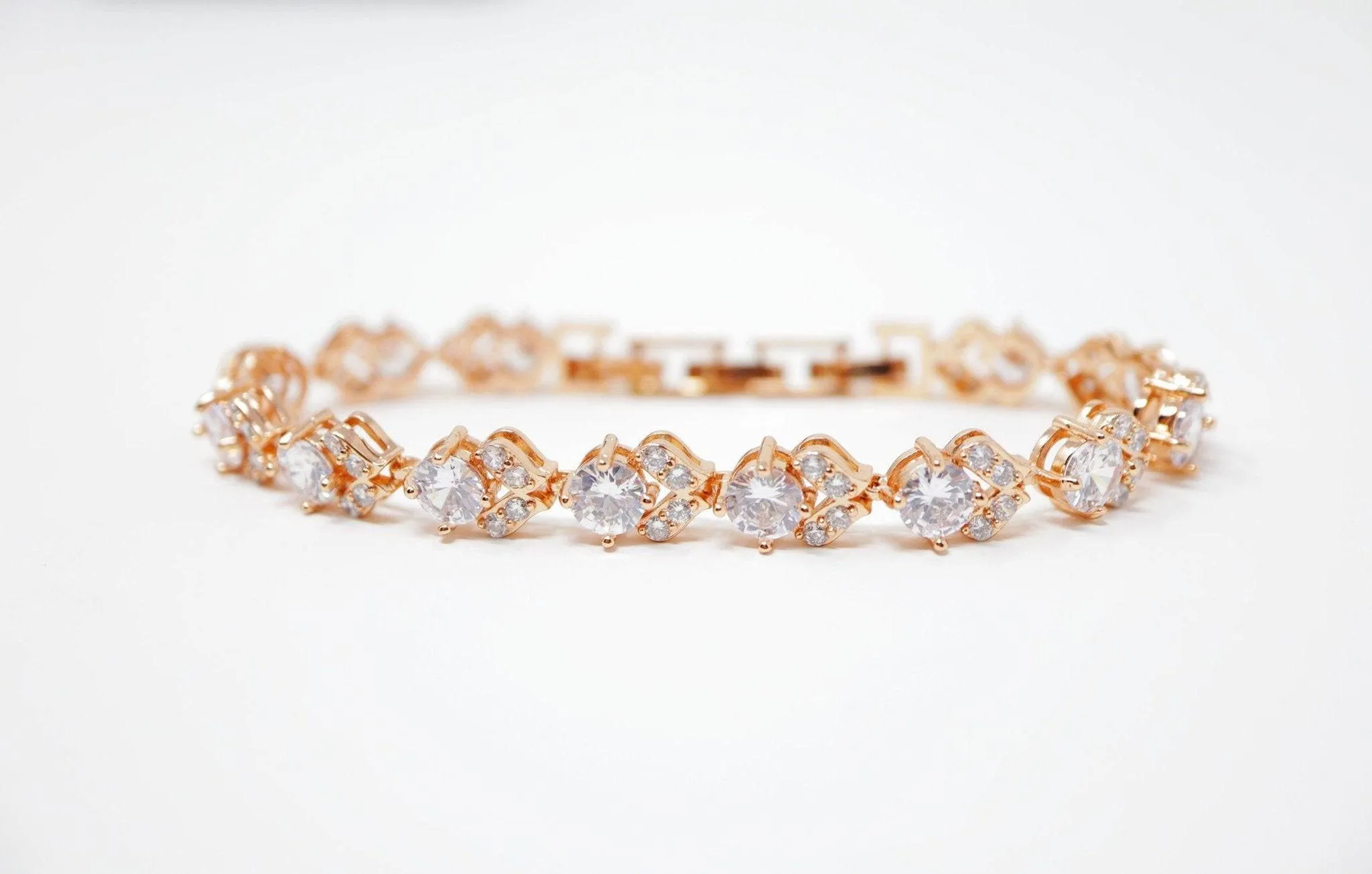 Cubic Zirconia Drop Bracelet , Diamond Bracelet, Bracelet Femme, Wedding Bracelet, Bridesmaid Gift, Bride Bracelet, Bridal Bracelet.