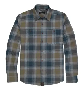 'Dakota Grizzly' Men's Grant Button Down Flannel - Deep Cobalt