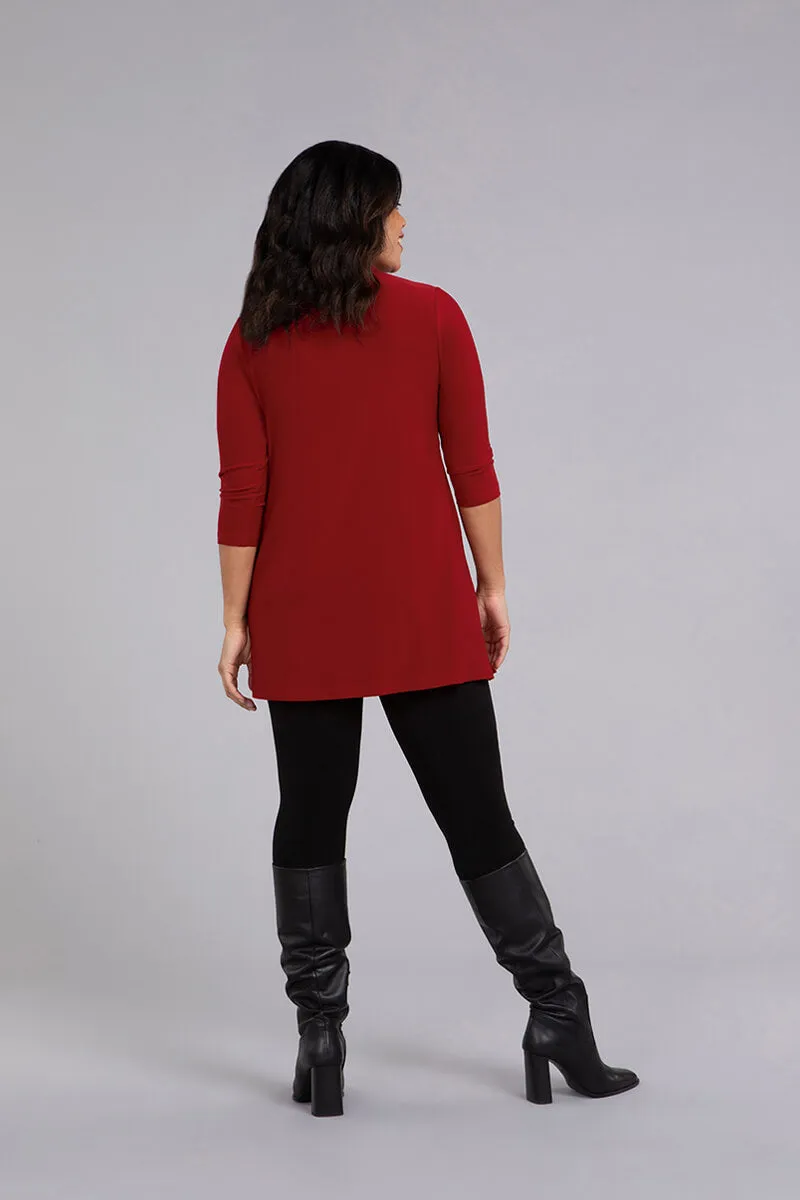 Deep V Tunic | Red