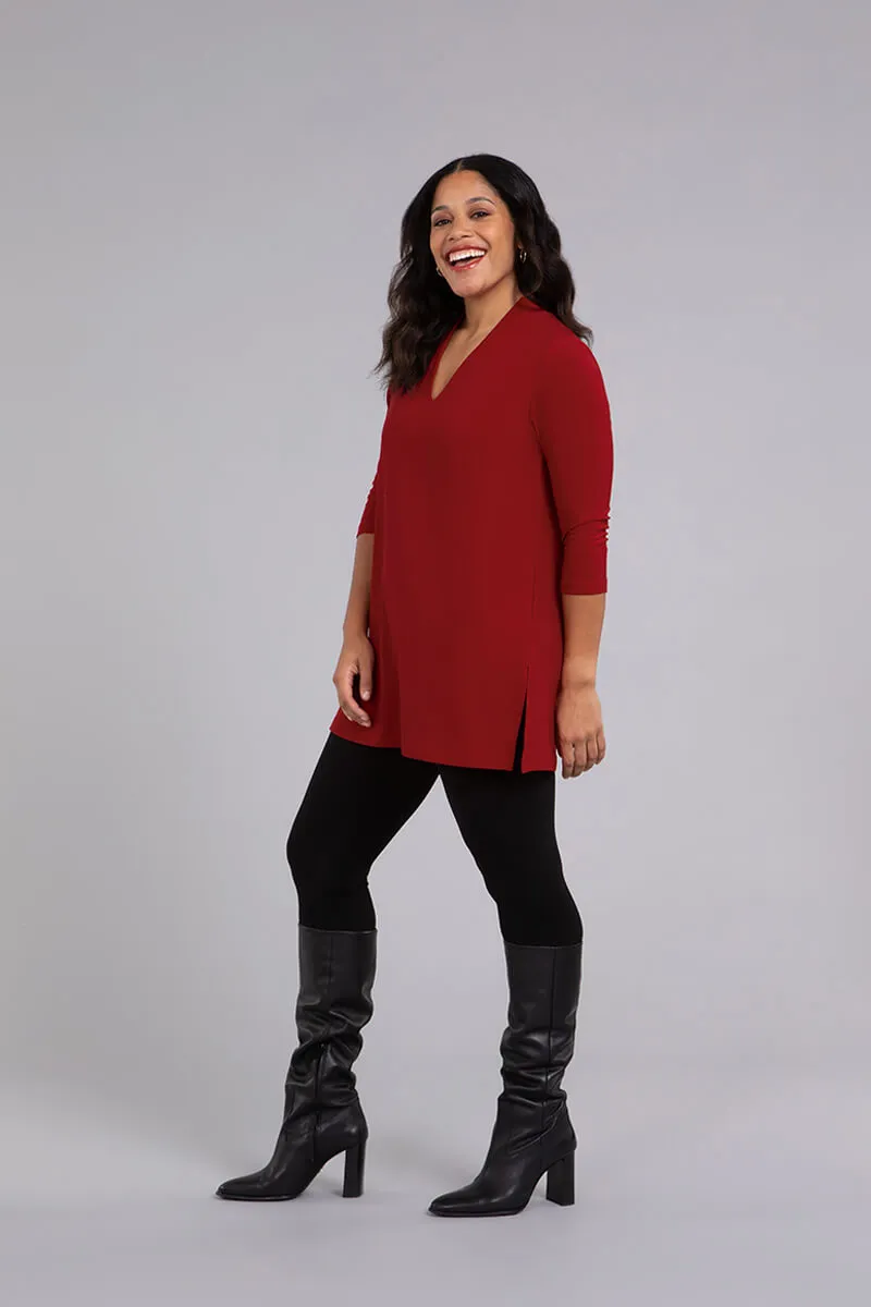 Deep V Tunic | Red