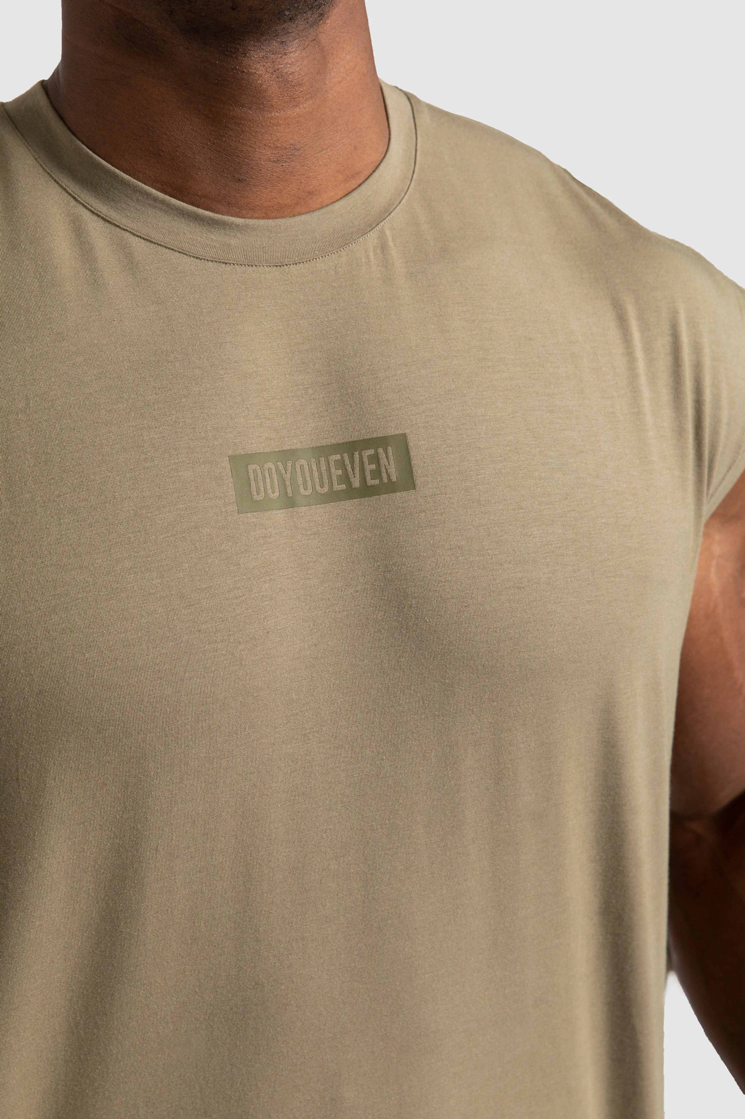 Energy Oversize Cutoff Tank - Olive