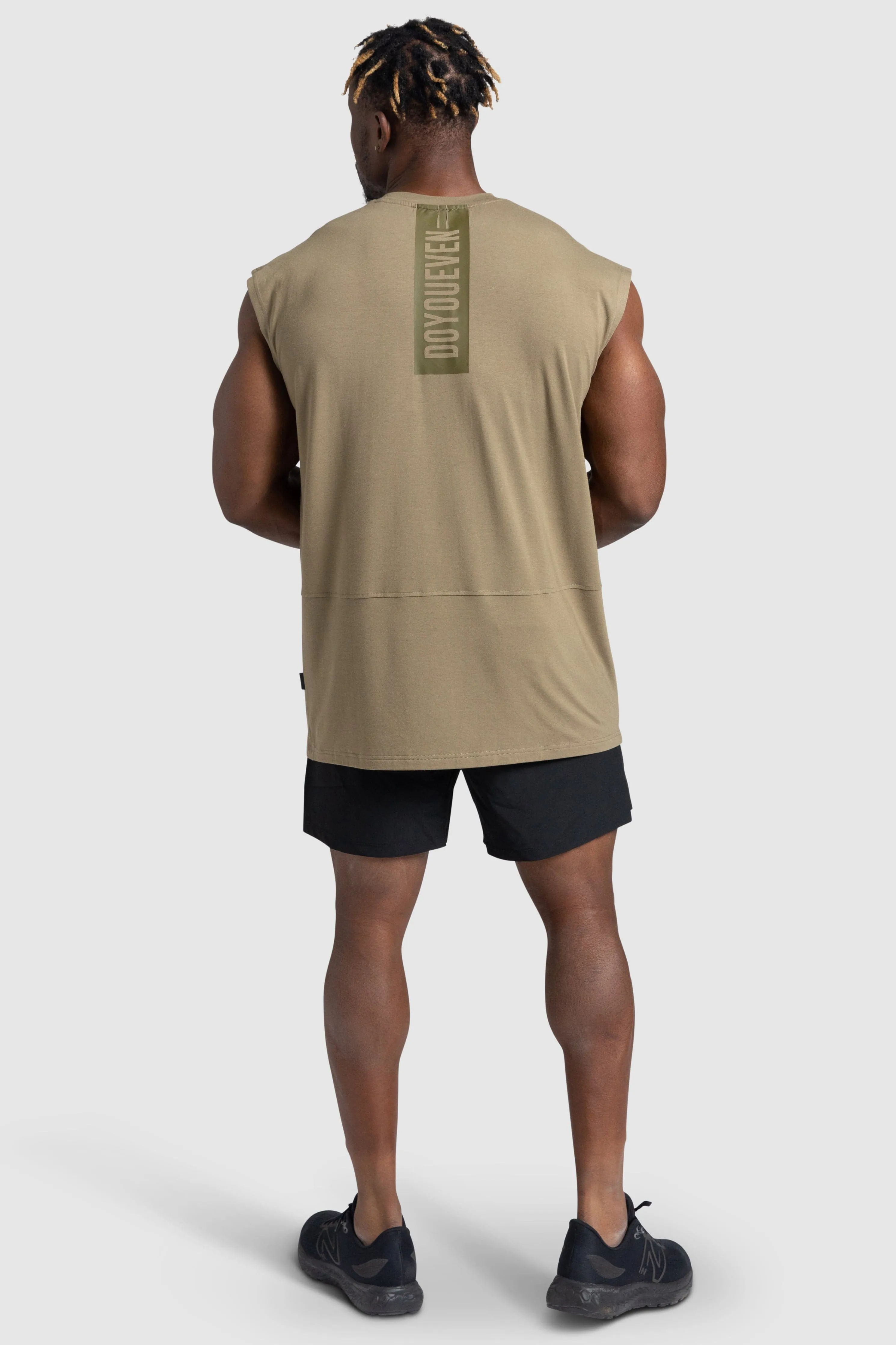 Energy Oversize Cutoff Tank - Olive