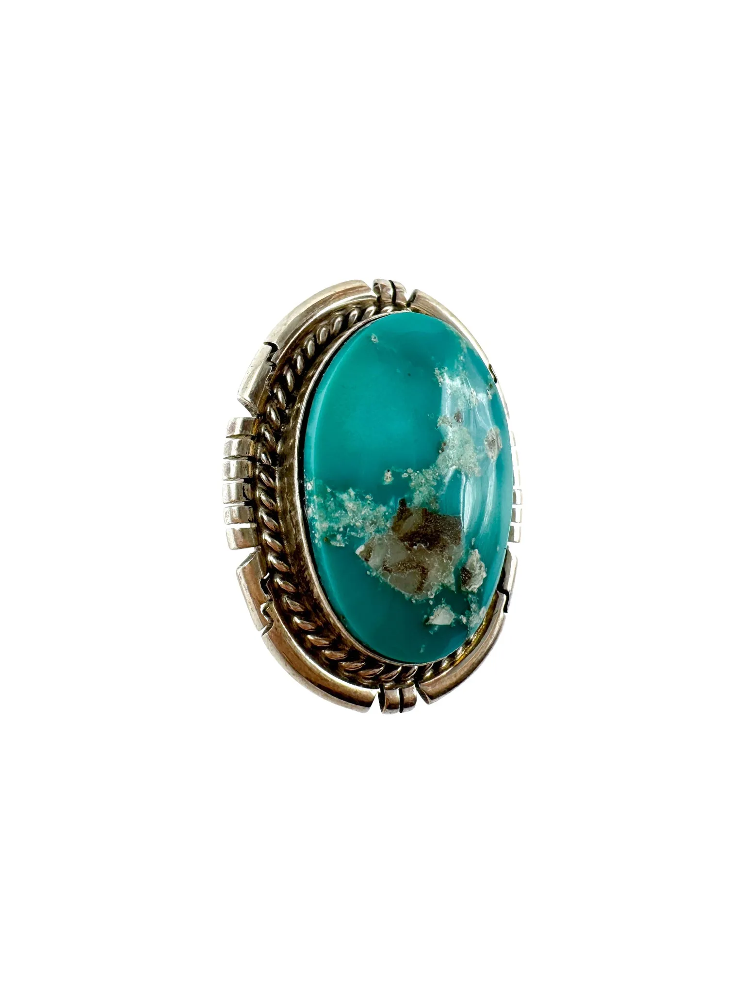 Espanola Authentic Sonoran Rose Turquoise Ring