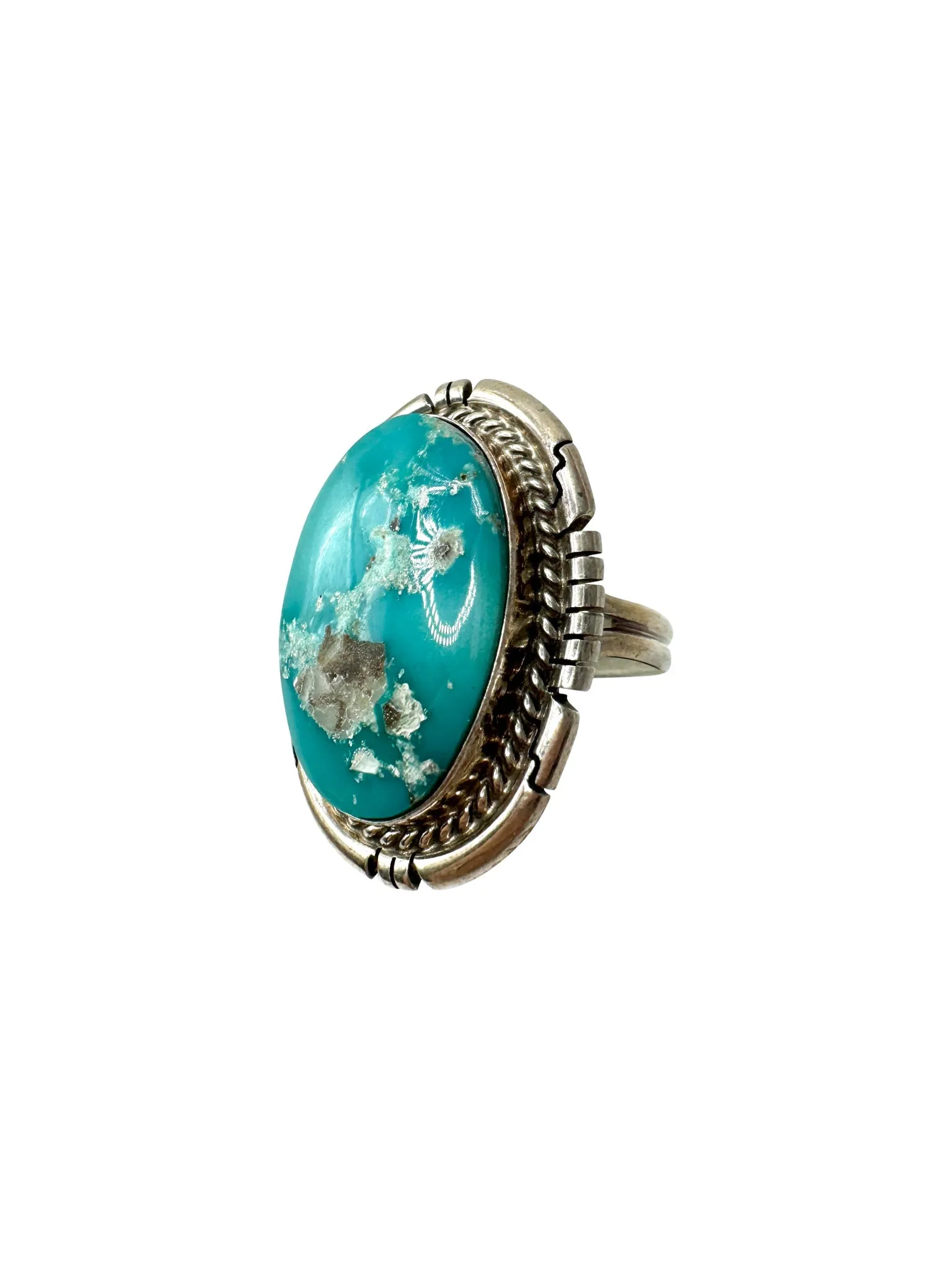 Espanola Authentic Sonoran Rose Turquoise Ring