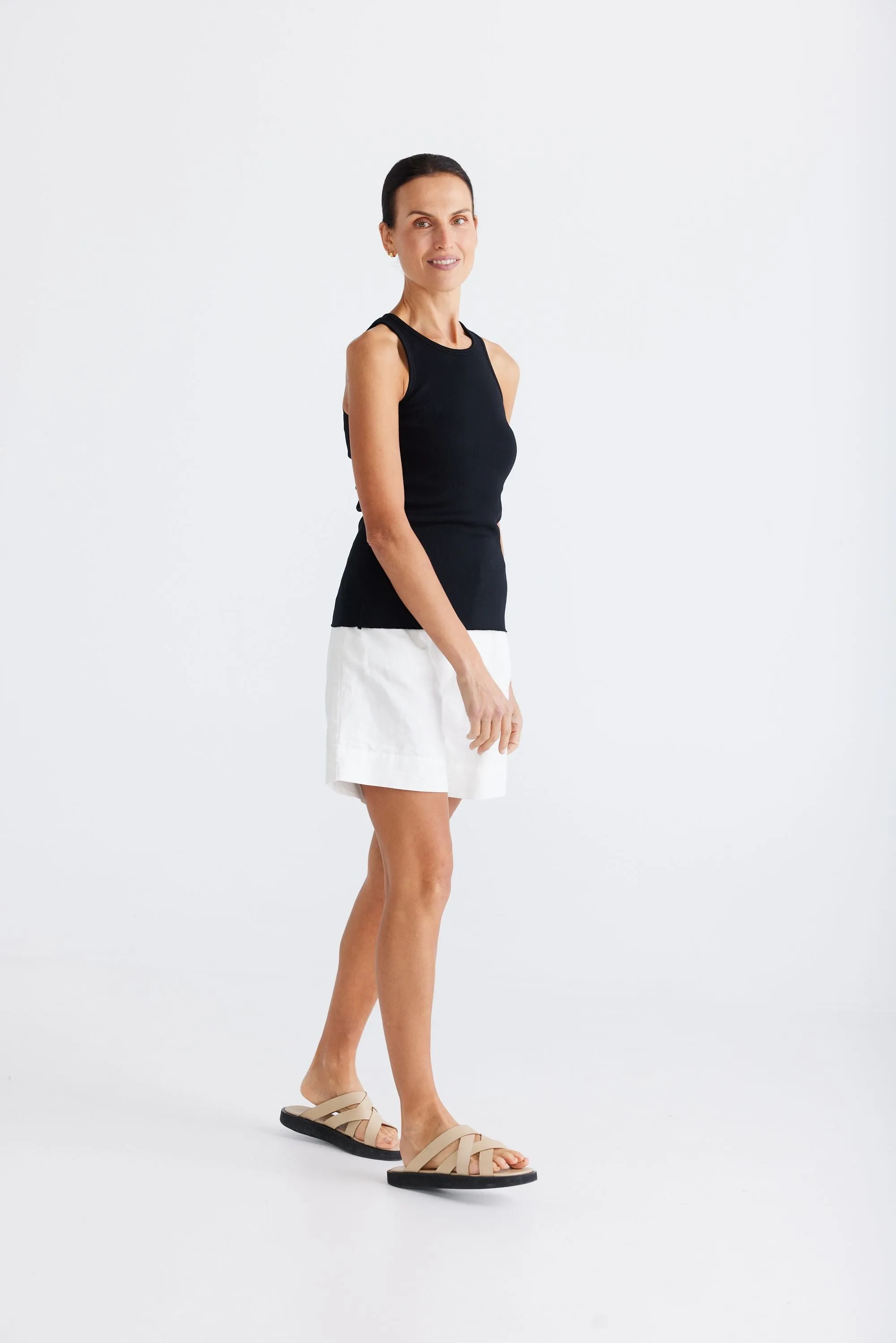 Essential Rib Tank (Black)