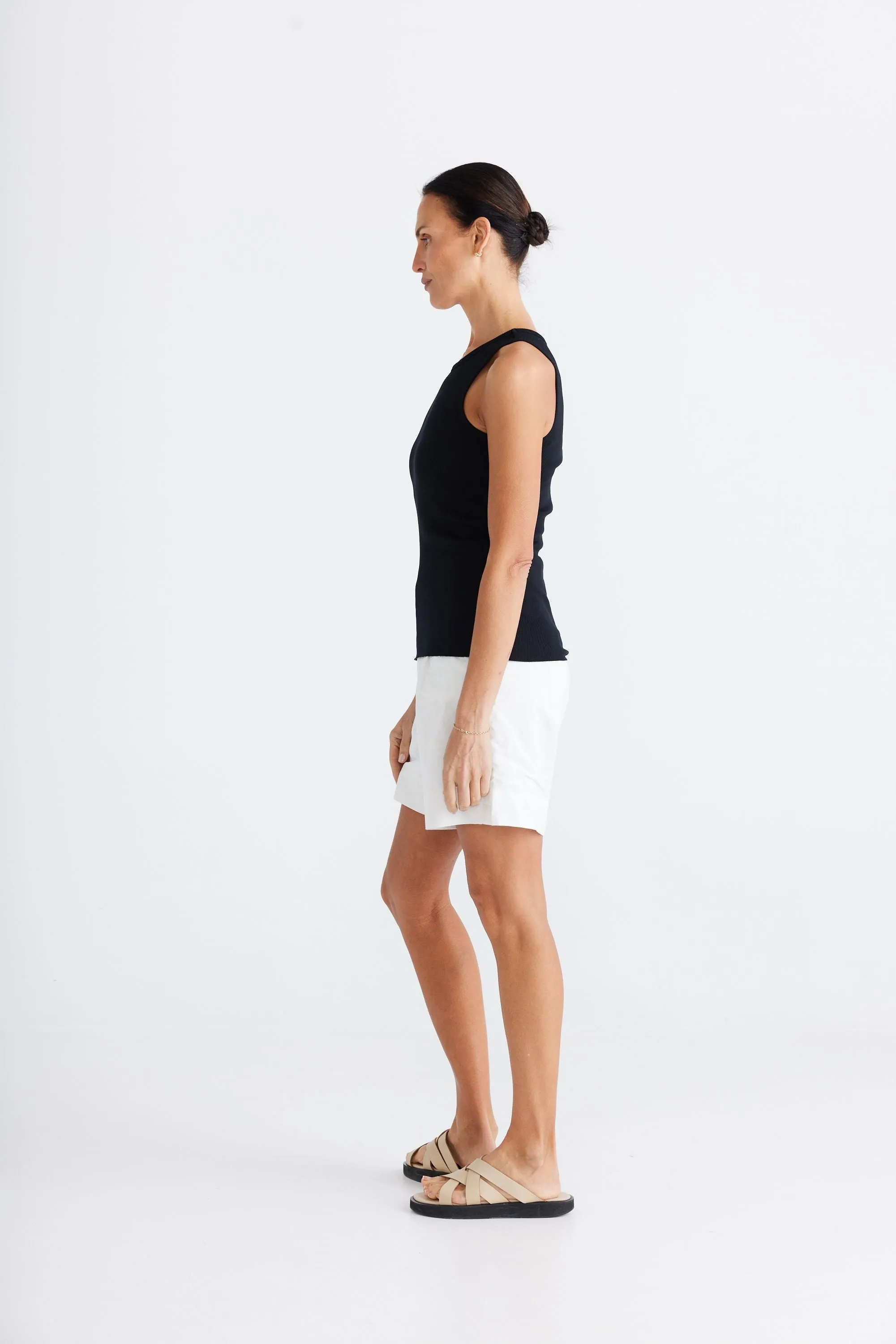 Essential Rib Tank (Black)