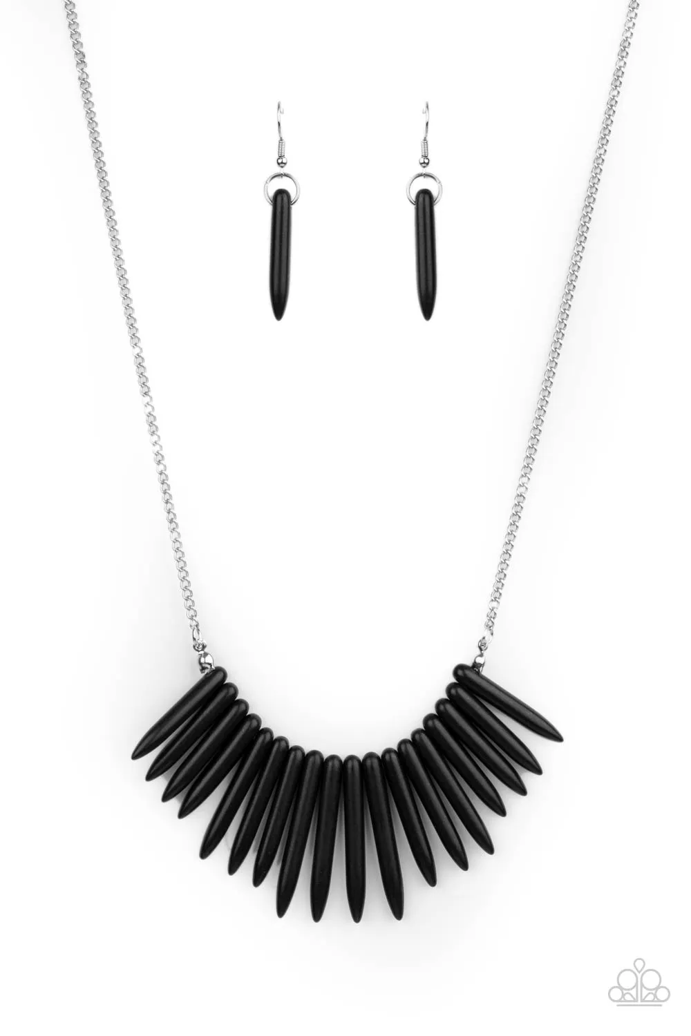 Exotic Edge - Black Paparazzi Necklace