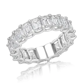 FAY 5-6 Carat Emerald Cut Diamond Eternity Band in Platinum 25 pointer VVS-VS/H-I By Mike Nekta SIZE 4-9